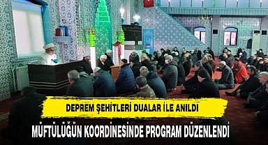 Afyon Müftülüğü Deprem Şehitlerini Andı
