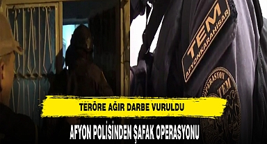 Afyon Polisinden Şafak Operasyonu Teröre Ağır Darbe Vuruldu