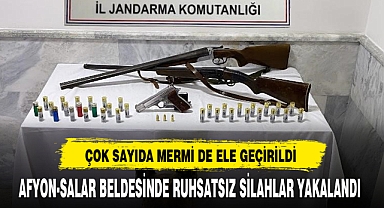 AFYON-SALAR BELDESİNDE RUHSATSIZ SİLAHLAR YAKALANDI