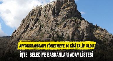 AFYON'U YÖNETMEYE TALİP OLAN 10 İSİM