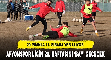 AFYONSPOR LİGİN 26. HAFTASINI ‘BAY’ GEÇECEK