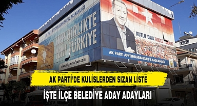 AK Parti Kulislerinden Sızan Liste İşte İlçe Belediye Başkan Adayları