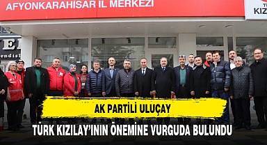 AK Partili Uluçay Türk Kızılay'ının Önemine Vurguda Bulundu