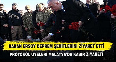 Bakan Ersoy Deprem Şehitlerini Ziyaret Etti