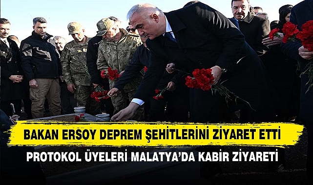 Bakan Ersoy Deprem Şehitlerini Ziyaret Etti