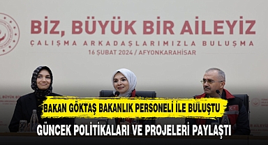 Bakan Göktaş, Afyonkarahisar Aile ve Sosyal Hizmetler İl Müdürlüğü Personeli İle Buluştu