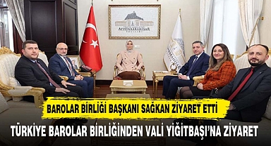 BAROLAR BİRLİĞİ BAŞKANI SAĞKAN'DAN VALİ YİĞİTBAŞI'NA ZİYARET