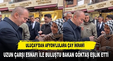 Başkan adayı Uluçay'dan Afyonlulara çay ikramı