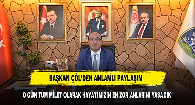 BAŞKAN ÇÖL ASRIN FELAKETİNİ UNUTMADI