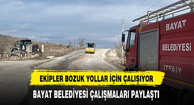 Bayat'a Ekipler Çalışıyor