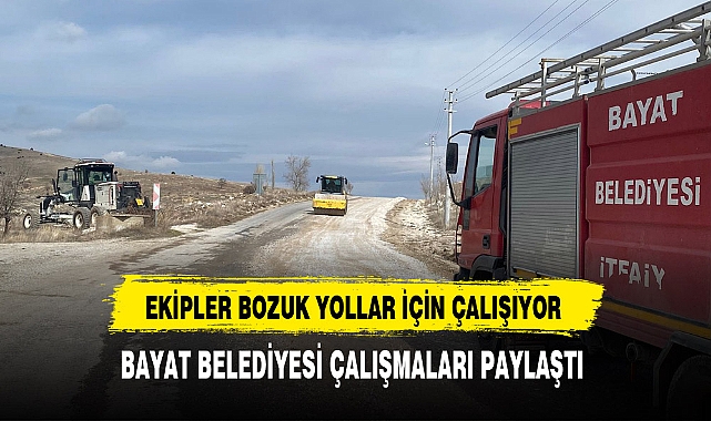 Bayat'a Ekipler Çalışıyor