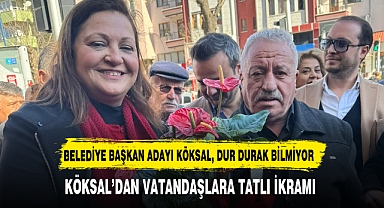 BELEDİYE BAŞKAN ADAYI KÖKSAL, DUR DURAK BİLMİYOR