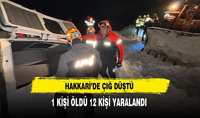 Çığ Düştü 1 Kişi Öldü 12 Kişi Yaralandı