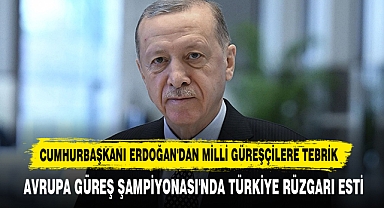 Cumhurbaşkanı Erdoğan'dan Milli Güreşçilere Tebrik