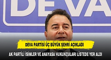 DEVA Partisi’nin istanbul, Ankara ve İzmir adayları belli oldu