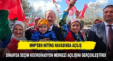 DİNAR'DA MİTİNG HAVASINDA AÇILIŞ TÖRENİ