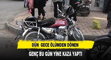 Dün Gece Ölümden Dönen Genç Bu Gün Yine Kaza Yaptı
