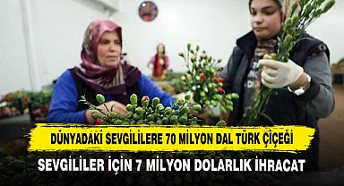Dünyadaki Sevgililere 70 Milyon Dal Türk Çiçeği