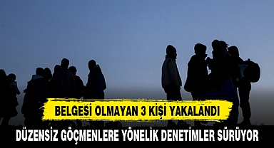 DÜZENSİZ GÖÇMENLERE YÖNELİK DENETİMLER SÜRÜYOR