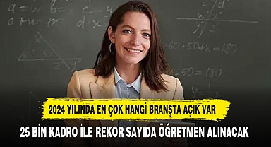 EN ÇOK HANGİ BRANŞTA ÖĞRETMEN ALINACAK 25 BİN KADRO İLE REKOR ALIM