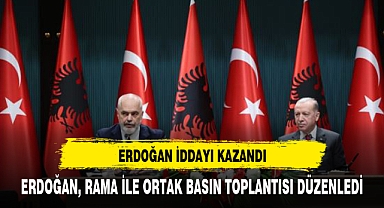 ERDOĞAN, RAMA İLE ORTAK BASIN TOPLANTISI DÜZENLEDİ