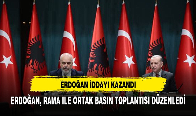 ERDOĞAN, RAMA İLE ORTAK BASIN TOPLANTISI DÜZENLEDİ