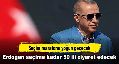 Erdoğan seçime kadar 50 ili ziyaret edecek