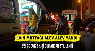 EVİN MUTFAĞI ALEV ALEV YANDI: