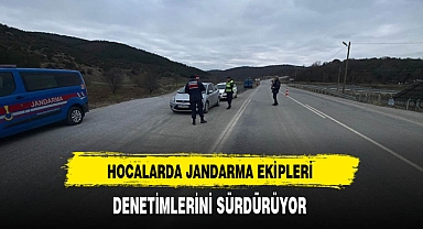 Hocalarda Jandarma Ekipleri Denetimlerini Sürdürüyor