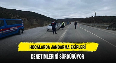 Hocalarda Jandarma Ekipleri Denetimlerini Sürdürüyor