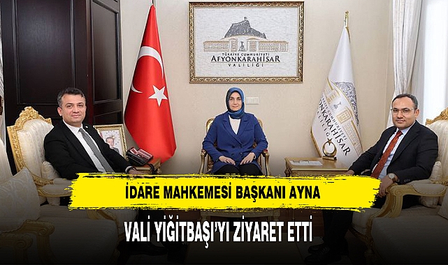 İdare Mahkemesi  Başkanı Ayna Vali Yiğitbaşı'yı Ziyaret Etti