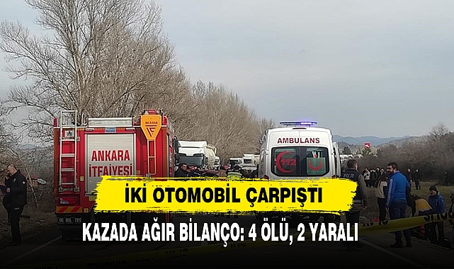 İki Otomobil Çarpıştı