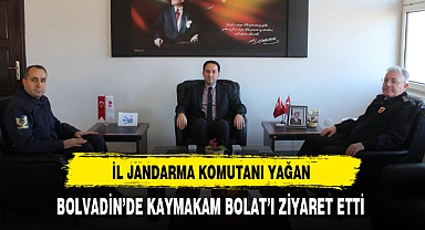 İl Jandarma Komutanı Yağan'dan Bolvadin Kaymakamı Bolat'a Ziyaret