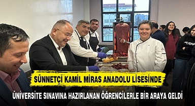 İl Milli Eğitim Müdürü Miraç Sünnetci, öğrencilerle bir araya geldi
