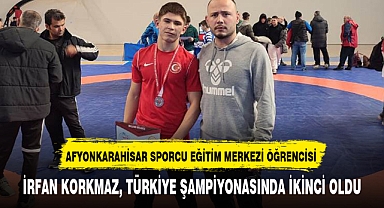 İRFAN KORKMAZ, TÜRKİYE ŞAMPİYONASINDA İKİNCİ OLDU