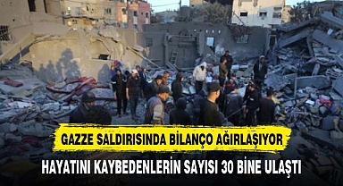 İsrail'in Gazze'ye düzenlediği saldırılarda hayatını kaybedenlerin sayısı 30 bini aştı