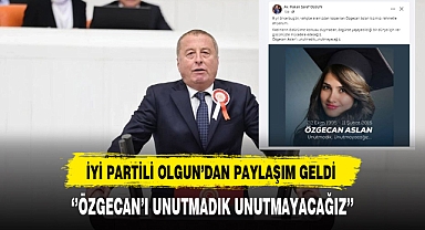 İYİ Partili Olgun'dan Paylaşım Geldi