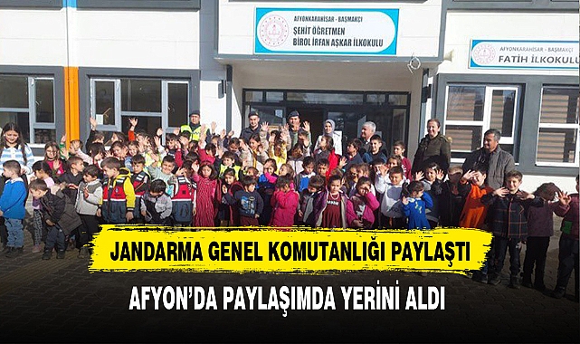 Jandarma Genel Komutanlığı Paylaştı Afyon'da Paylaşımda Yerini Aldı