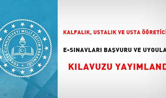 Kalfalık, Ustalık ve Usta Öğreticilik e-Sınavları Başvuru ve Uygulama Kılavuzu yayımlandı