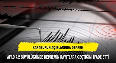 Karaburun açıklarında 4.2 büyüklüğünde deprem