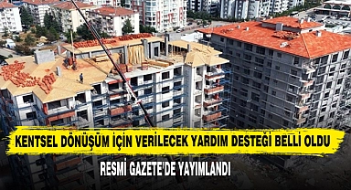 Kentsel Dönüşüm İçin Verilecek Yardım Desteği Belli Oldu