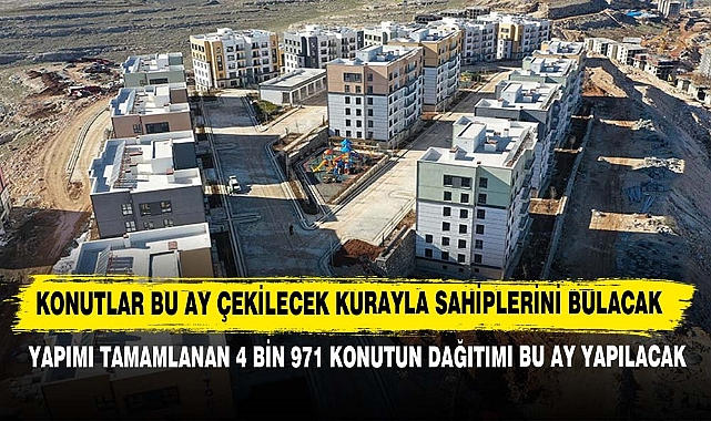 Konutlar Bu Ay Çekilecek Kurayla Sahiplerini Bulacak