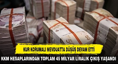 KUR KORUMALI MEVDUATTA DÜŞÜŞ DEVAM ETTİ