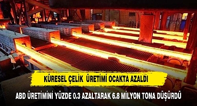 Küresel ham çelik üretimi Ocak'ta azaldı