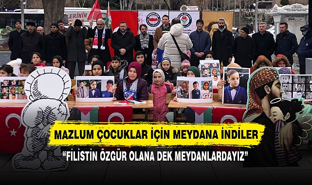 MAZLUM ÇOCUKLAR İÇİN MEYDANA İNDİLER