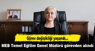 MEB Temel Eğitim Genel Müdürü görevden alındı