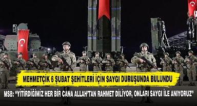 Mehmetçik 6 Şubat Şehitleri İçin Saygı Duruşunda Bulundu