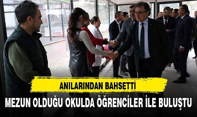 MEZUN OLDUĞU OKULDA ÖĞRENCİLER İLE BULUŞTU