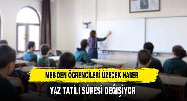 Milli Eğitim Bakanlığı'ndan yaz tatili kararı