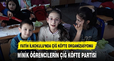MİNİK ÖĞRENCİLERİN ÇİĞ KÖFTE PARTİSİ